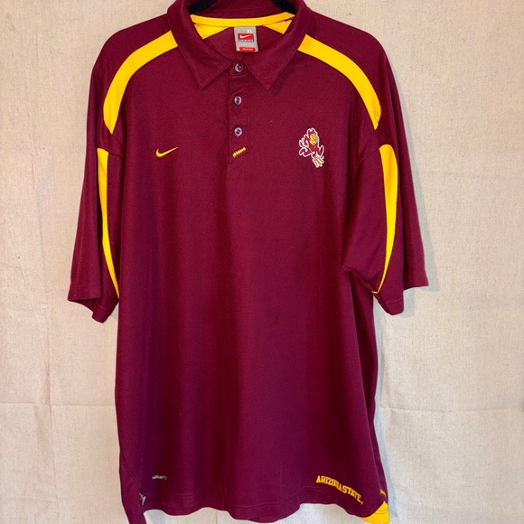 Arizona State University ASU Men's Size XL Polo Shirt Nike Team Dri-Fit Golf - Picture 1 of 3